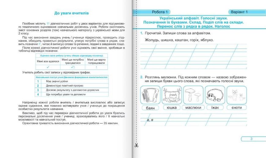 Діагностичні роботи. Українська мова та читання 2 клас. НУШ - до підручника Сапун Г., Придаток О. PIP0141 фото