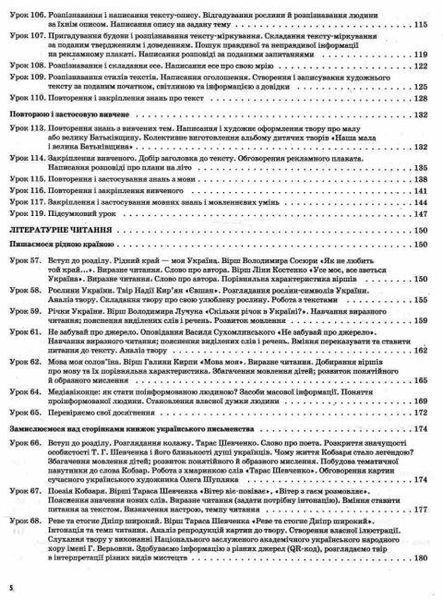"Українська мова та читання. 4 клас. НУШ. 2 частина" - до підручника Пономарьова К., Гайової Л. OSNO0040 фото