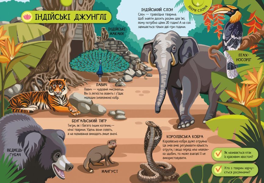 Книга "Велика ігрова енциклопедія. Тварини світу" - Толмочева А. (Тверда палітурка, українською мовою) ARAN0105 фото