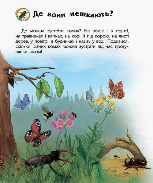 Книга "Комахи. Енциклопедія дошкільника" - Каспарова Ю. (Українською мовою) RAN0182 фото