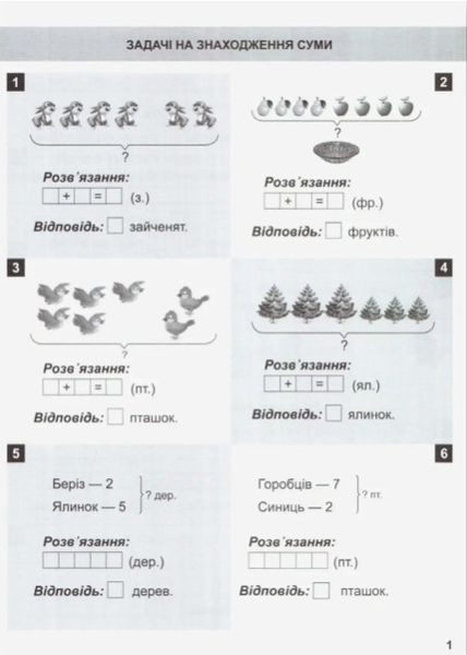 Математичний тренажер 1 клас. Завдання + завдання з логічним навантаженням — Решітняк В. В. TOR0062 фото
