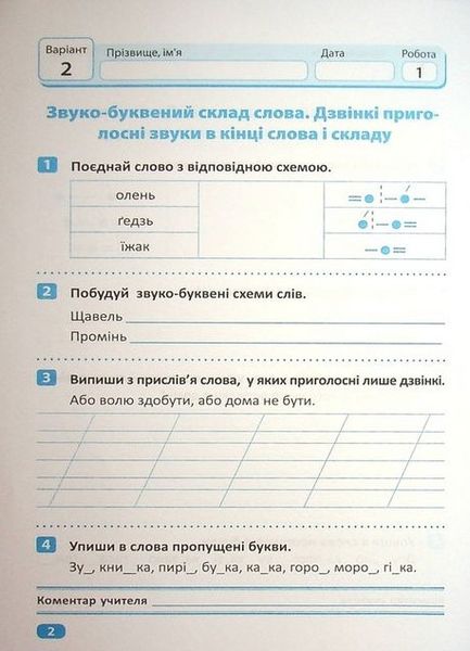 Індивідуальні роботи. Українська мова. 2 клас - Должек Г. М. TOR0019 фото